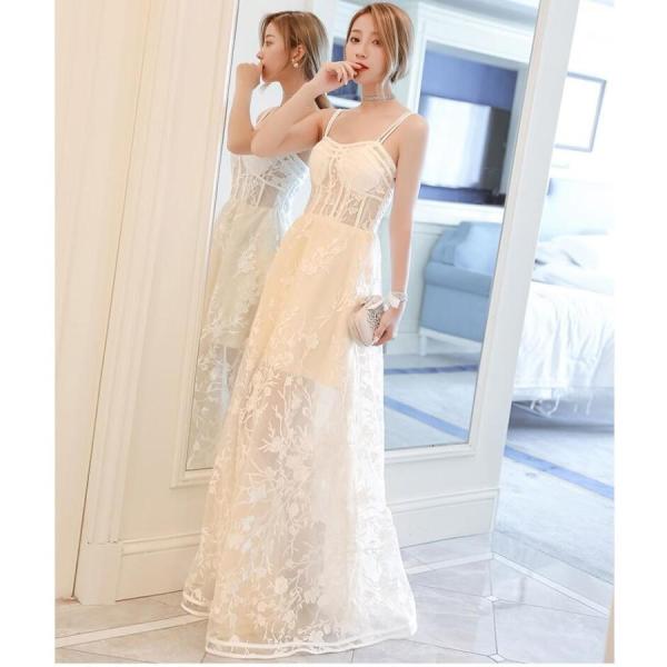 ナイトドレス ロングドレス マキシワンピース 結婚式 二次会 演奏会 発表会 披露宴 ウエディングド...