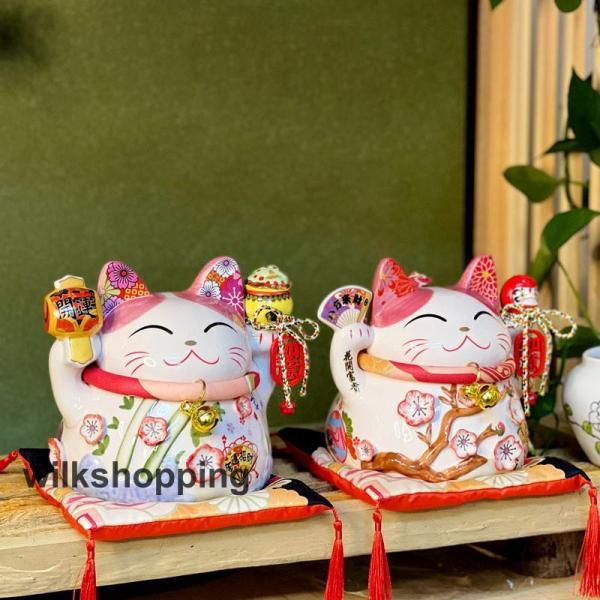 金運アップグッズ 招き猫 置物 まねきねこ 開店祝い プレゼント 飾り物 玄関 縁結び 貯金箱 開運...