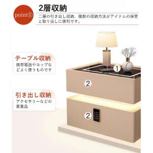サイドテーブル ナイトテーブル ベットサイドテ...の詳細画像3