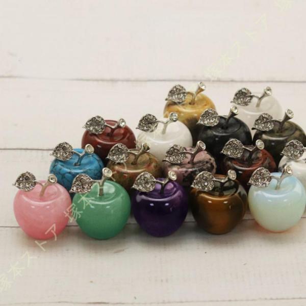 リンゴのオーナメント アップル 置物 ガラス フルーツ 縁起物 風水 幸福 幸運 金運 ゴールドアッ...