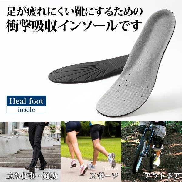 インソール 足が疲れにくい靴にするための 衝撃吸収インソール  中敷き なかじき 疲れない 疲れにく...