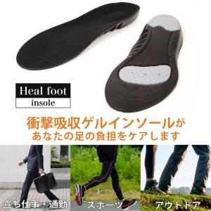インソール 人体工学に基づいた 衝撃吸収 ゲルインソール 疲...