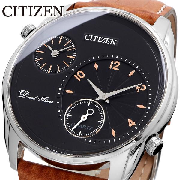 【父の日 ギフト】CITIZEN シチズン 腕時計 メンズ 海外モデル デュアルタイム クォーツ  ...