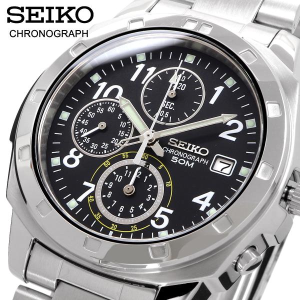 SEIKO セイコー 腕時計 メンズ 国内正規 クォーツ クロノグラフ ビジネス カジュアル  SN...