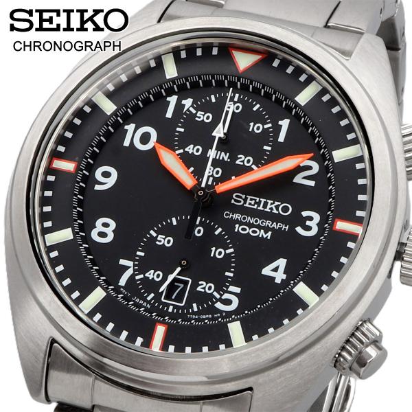 SEIKO セイコー 腕時計 メンズ 海外モデル ビジネス カジュアル クロノグラフ SNN235P...