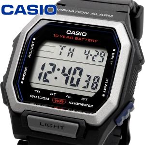 CASIO 腕時計 カシオ 時計 ウォッチ チプカシ メンズ バイブレーション機能搭載 W-738H-1AV ブラック 海外モデル [並行輸入品]
