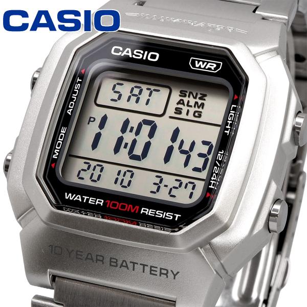 CASIO 腕時計 カシオ スタンダード デジタル メンズ W-800HD-1AV メタルバンド シ...