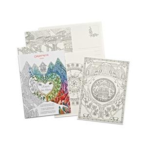 コロリアージュ　塗り絵ポストカード