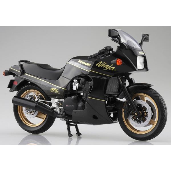 アオシマ スカイネット 1/12 完成品バイク KAWASAKI GPz900R 黒/金