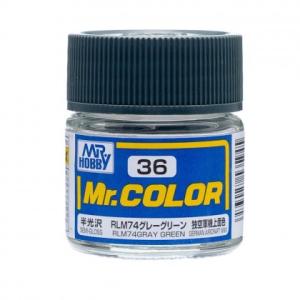 GSIクレオス Mr.カラー C36 RLM74 グレーグリーン 半光沢｜north-work-store