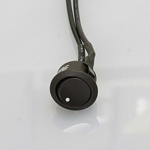 ノア 家具用スイッチ（什器用） 丸形 黒 コード長300mm PC付 ワンタッチ式 定格7A125V NS-86A黒 ノアテック