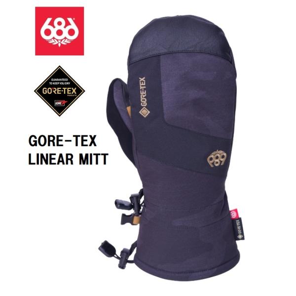 686 シックスエイトシックス　GORE-TEX Linear Mitt　BlackCamo　スノー...