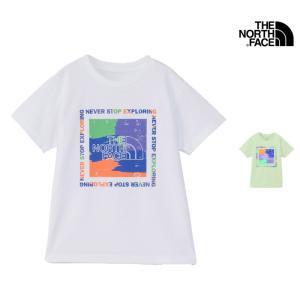 2024 春夏 新作 ノースフェイス キッズ ショートスリーブ ゲットモテッド グラフィック ティー KIDS S/S GETMOTED GRAPHIC TEE Tシャツ NTJ32473 キッズ｜northfeel