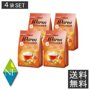 日東紅茶 Warm(ウォーム) ヒハツしょうが紅茶 (8本入)×4個セット 送料無料
