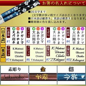 名入れ 夫婦箸 プレゼント 銀桜花 結婚祝い ...の詳細画像1