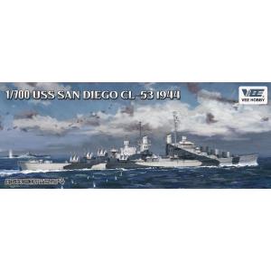 VEEE57015 1/700 米海軍 軽巡洋艦 USS ウースター CL-144 デラックス版