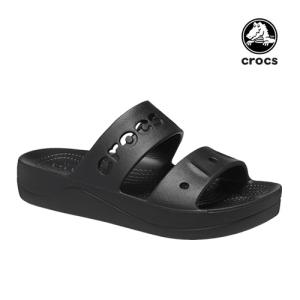 クロックス サンダル レディース crocs バヤ プラットフォーム サンダル Baya Platform Sandal シャワサン 厚底 定番 人気 軽量 女性用 208188-001 ブラック 黒｜northpride