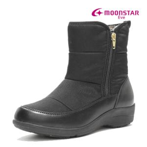 ブーツ レディース スノーブーツ ムーンスター MoonStar イブ EVE 4E カジュアルブーツ ウィンターブーツ 防寒 防水 軽量 防滑 FGL094 黒 ブラック