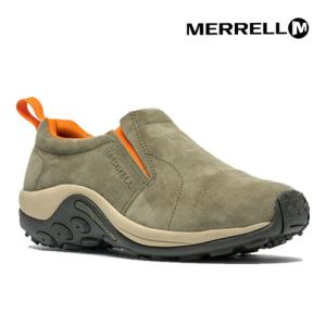 ウォーキングシューズ メンズ メレル MERRELL ジャングル モック Jungle Moc 2E 天然皮革 ピッグスキン レザー スリッポン 撥水 J00441 Olive/Orange｜northpride