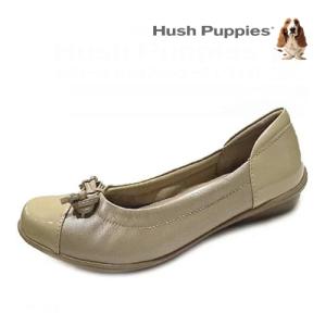 パンプス レディース ハッシュパピー Hush Puppies 2E フラットシューズ 本革 天然皮...