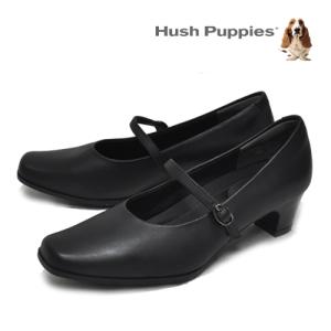 パンプス レディース ハッシュパピー Hush Puppies 靴 天然皮革 ストラップ 通勤 オフィススタイル 卒業式 入学式 冠婚葬祭 就職活動 L-511T 黒 ブラックの商品画像