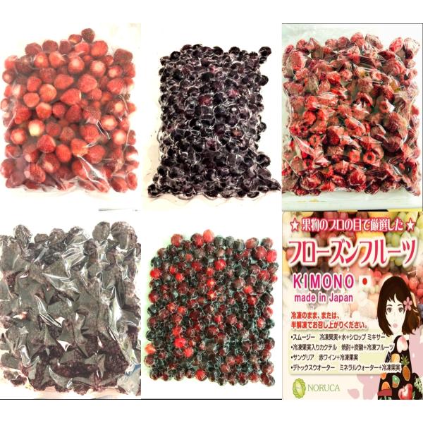 【KIMONO FRUITS】冷凍ミックスベリーセット　5kg (各1000g×5）（いちご、ブルー...