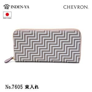 印傳屋（INDEN-YA） 印伝 名刺入れ カードケース CHEVRON シェブロン