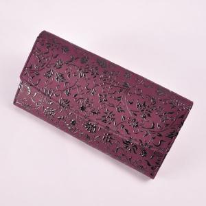 印傳屋（INDEN-YA） 印伝 財布 長財布 かぐわ バラ ローズ 伝統工芸品