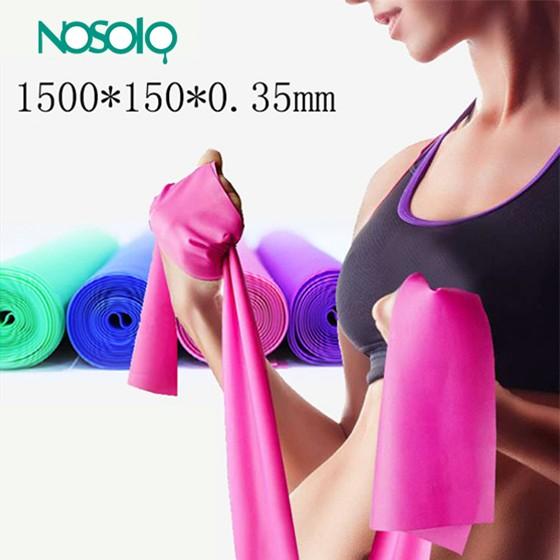【ヨガストレッチバンド  (1500mm*150mm*0.35mm) 】 伸縮性 引張 ヨーガ スト...