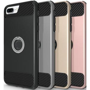 iPhone8＆8Plus iPhone7＆7Plus 360度回転スタンドリング内蔵 落下防止 メール便【送料無料】｜nosolocollection