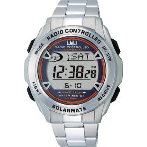 [シチズン Q&amp;Q] 腕時計 デジタル 電波 ソーラー 防水 日付 メタルバンド MHS7-200 メンズ シルバー メンズウォッチの商品画像
