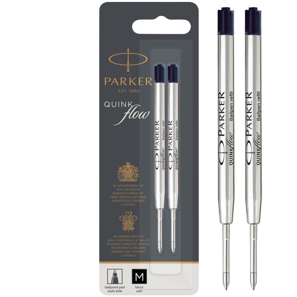 PARKER parker 1950372 pen refill black medium 2 pc...