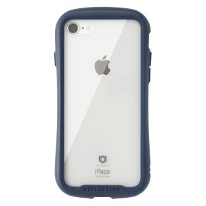iFace Reflection iPhone SE(第3世代/第2世代)/8/7 ケース クリア 強化ガラス (ネイビー)【アイフォンse3 アイフ｜nostal-dou
