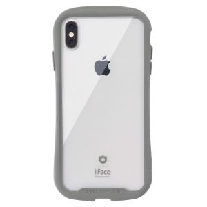 iFace Reflection iPhone XS/X ケース クリア 強化ガラス (グレー)【アイフォンxs アイフォンx アイフェイス 透明 耐｜nostal-dou