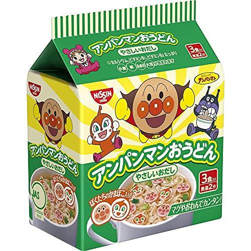 日清食品 アンパンマンおうどん やさしいおだし 3食入り インスタント袋麺 90g×9個