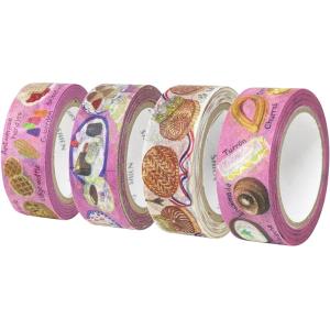 カミイソ産商 日本製 マスキングテープ SAIEN 作家シリーズ (スペインのお菓子・ガレット・デ・...