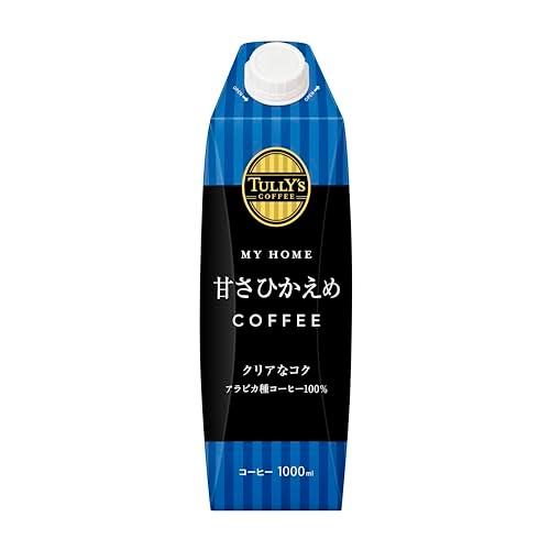 TULLY&apos;S COFFEE(タリーズコーヒー) 微糖 キャップ付き 紙パック 1L×6本 MY H...