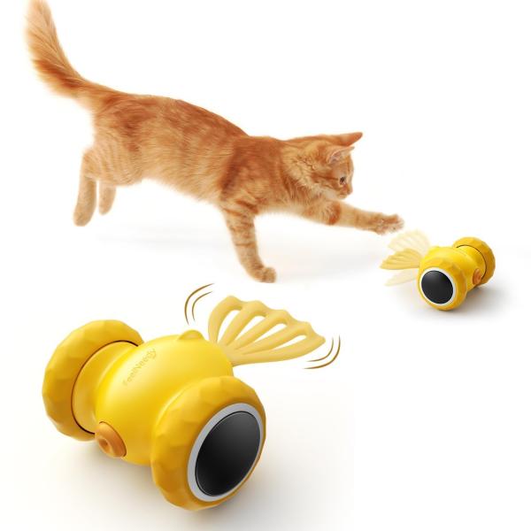 FEELNEEDY 猫 玩具 一人遊び 猫 おもちゃ 電動金魚 自動式 USB充電式 動くおもちゃ ...
