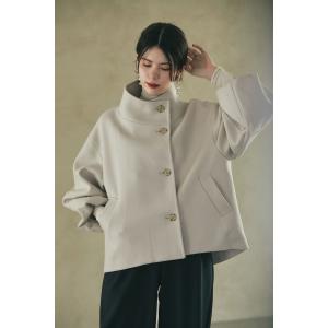 スタンドカラーショートコート