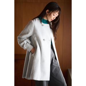 ウール混フレアコート【松島花さん着用】