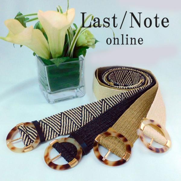 べっ甲バックル エスニックベルト レディース 太め 50mm幅 ゴム メッシュ べっこう風 簡単 伸...