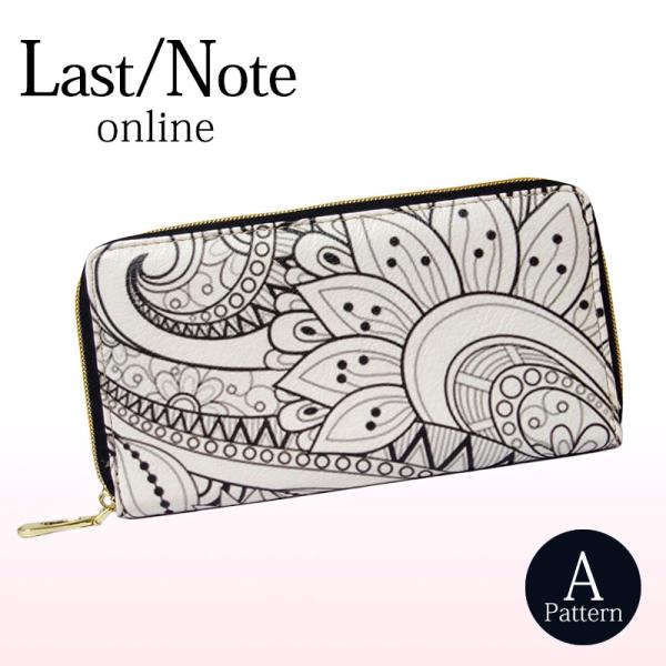 財布 レディース 長財布 ラウンドファスナー ロングウォレット 植物 花柄 防水 幾何学模様 Aパタ...