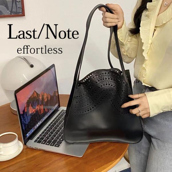 トートバッグ レディース 大きめ 軽量 パンチング 合成皮革 ショルダーバッグ ポーチ付き 手提げ ...