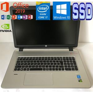 中古パソコン HP ENVY 17-k211TX Microsoft Office 2019 Core i7 5500U 2.4GHz GeForce 16GB 256GB(SSD)1TB(HDD) 17.3型FHD Blue-ray 10キー Webカメラ