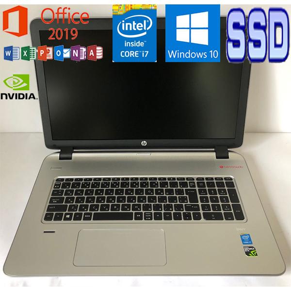 中古パソコン HP ENVY 17-k211TX Microsoft Office 2019 Cor...