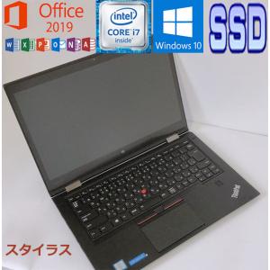 中古パソコン Lenovo ThinkPad X1YOGA Microsoft Office2019 Core i7-7600U 16GB SSD256GB タッチ対応14型WQHD 2in1 Webカメラ スタイラス タブレット｜中古パソコン