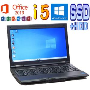 中古パソコン NEC VersaPro VK25L/X-G Microsoft Office 2019 Core i5 4200u 1.6GHz/8GB/SSD128GB+HDD320GB/15.6型HD/DVDマルチ/テンキー/USB 3.0/HDMI