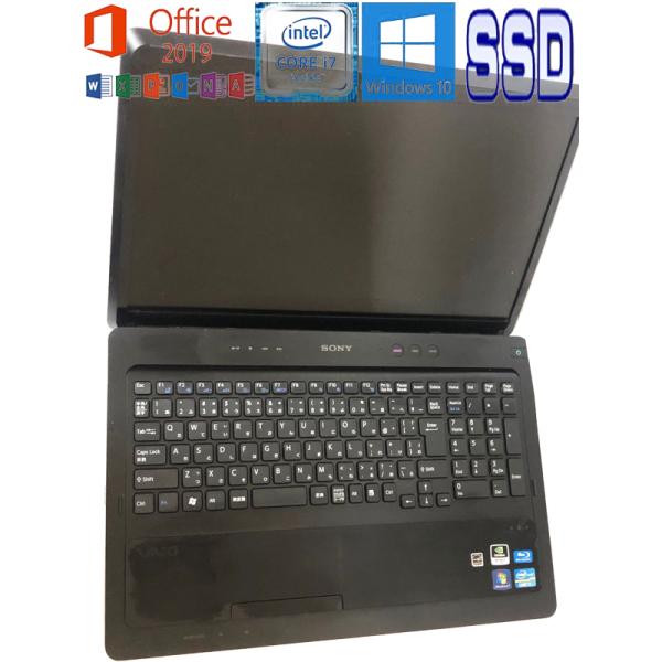 中古パソコン Sony VPCF248FJ/B  Microsoft Office 2019 Cor...