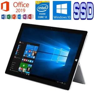 Microsoft Surface Pro 3 4YN-00014 シルバーMicrosoft Office 2019/Core i3 1.5GHz/4GB/64GB(SSD)/12型タッチパネルWU+/Webカメラ/中古タブレットpc