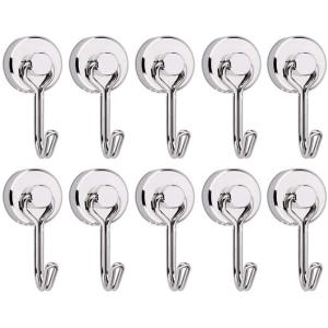 マグネットフック 強力 10kg 10個セット 20mm 垂直耐荷重12kg